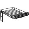 INJORA Portapacchi Auto RC con Portabagagli, Luci LED e Scala per Carrozzeria TRX4M Bronco Defender 1/18 RC Crawler Car Upgrade