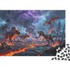 DAFUfbw Dinosaur Extinction Puzzles 1000 Piece Materiale riciclabile Jurassic Period Puzzle for Adulti Great Regalo Idea Divertente Family Gaming Time Activity 38x26cm/1000pcs