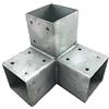 Loggyland - Connettore angolare per 3 travi in legno, 90 x 90 mm