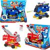 Paw Patrol, Veicolo trasformabile Rise And Rescue con Personaggio Chase o Marshall e Accessori, Giocattoli per Bambini dai 3 Anni in su