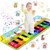ZLPBAO Tappetino musicale con 8 animali, grande giocattolo da ballo, tappetino musicale per pianoforte, giocattolo per bambini a partire da 1 anno, regalo di compleanno per bambini, con 7 strumenti