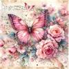 CREAFOMIFE Puzzle 1024 Pezzi per Adulti, Puzzle Grande Difficile e Impegnativo, Regalo per Appassionati Farfalla rosa e fiori (61x61 cm)