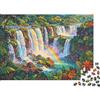 DAFUfbw Rainbow Waterfall Puzzles 1000 pezzi Materiale riciclato Tropical Paradise Adult Jigsaws Developing Ragazzi e ragazze's Intelligence Gioco genitore-figlio Activity 38x26cm/1000pcs