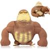 Bukezudang Gorilla Antistress, Gorilla Giocattolo Antistress, Cute Squishy Morbido Spremere Squeeze Giocattoli, Giocattolo Antistress Gorilla Marrone, Adatto Per Divertimento,Sollievo Dallo Stress