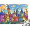 KQJZXNHPGR Case colorate fiabesche Puzzle 1000 Pezzi Carta per Adulti Villaggio fantastico Puzzle per Famiglia 52x38cm/1000pcs