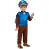 Funidelia Costume Ufficiale di Chase Paw Patrol per bambino, Include: Tuta con coda, cappello e zainetto. Taglia 3-4 anni - Tenuta per bambini per feste, Carnevale e Halloween