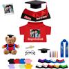 FAHOXUMR Abito di Laurea Personalizzato per Orsacchiotto con Foto Testo, Graduation Bear Clothes per 20-40cm Peluche, Regalo di Laurea Perfetto per Fidanzato da Creare