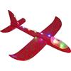 Générique Aereo Aliante in Schiuma - Giocattolo Di Volo Luminoso A LED, Grande Polistirolo 48 Cm, Ala Alta Flessibilità | Gioco All'aperto Aerodinamico, Aereo Di Lancio Facile per, Ragazzo