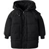 Generico Bambini Giubbotto Piumino Invernale Ragazze Leggero Cappotto Con Cappuccio,Giacca Parka Resistente All'Acqua,Giubbotto Neonato 2-13 Anni,Piumino Leggero Ragazze Ragazzi Capispalla 2025