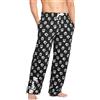 Star Wars The Mandalorian Pantaloni Pigiama Uomo in Cotone, Pantaloni Uomo da Casa (S, Nero/Grigio)