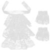 Generic Set di Colletto e Polsini in Pizzo Bianco per Donne, Vintage ed Elegante, in Poliestere Traspirante e Staccabile, per Cosplay e Performance