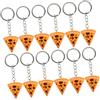 FRCOLOR Portachiavi Cibo Finto Pizza Resina 12 Pezzi Pendente