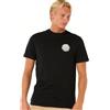 RIP CURL T-Shirt Girocollo a Maniche Corte con Grafica da Uomo, vestibilità Standard, Nero/Bianco Exc, L