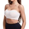 ciksob Reggiseni senza spalline per le donne senza cuciture imbottito reggiseno a fascia antiscivolo senza fili push up invisibile tubo in silicone top bralette, nero, M