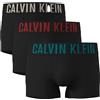 Calvin Klein Trunk 3Pk 3YN - Black W Oatmeal Logo Black Large