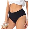 Runmeihe Costumi da bagno mestruali, costume da bagno per il periodo mestruale, biancheria intima a tenuta stagna per nuoto, mutandine da nuoto a vita media, Nero , XXL