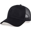 Agturber Cappello da Camionista con Bandiera Americana da Uomo, Traspirante, Cappello da Baseball Regolabile a Basso Profilo, Nero, Taglia Unica