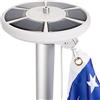 Brubaker Luce per Pennone ad Energia Solare con 26 LED - Illuminazione dell'Asta della Bandiera a Energia Solare per Il Campeggio e Il Giardino - Copertura della Bandiera al 100%