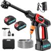Ankishi Idropulitrice Senza Fili, 80 Bar 270 L/h Portatile, con 2 Batterie 3000 mAh, Pistola Lavaggio Senza Fili 6 in 1, Ugello Regolabile, Tubo 5 m, per Balcone Garage Auto