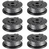 YWNYT Bobina di ricambio per decespugliatore Bosch ART 23 SL 26 SL, EasyGrassCut 18, 23, 26, 18-230, 18-260, 4,9 m x 1,65 mm F016800569/F016800385, bobine per decespugliatore (6 bobine)
