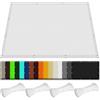 GOUZOO Vele Ombreggianti Rettangolari 150 x 350 cm Antivento/Protezione UV Rettangolo Telo Ombra con Fune Tenda a Vela per Terrazzo Balconi Giardino e Outdoor, Bianco