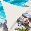 JIUJIUYI Tenda A Vela 6x6x6m Triangolare Vela Ombreggiante 185gsm HDPE Traspirante Protezione Raggi UV 95% per Esterno Giardino terrazza, Crema