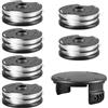 YWNYT Bobina di ricambio per decespugliatore LIDL Parkside, 8,3 m x 1,6 mm, compatibile con Parkside LIDL PRTA 20-Li C3 A1 B2 PRT 550 A1 A3 PRT 300 A1 (6 bobine + 1 copertura)