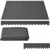 Generic Tessuto di ricambio per tende da sole retrattile, tela per parasole, copertura impermeabile per terrazza all'aperto, poliestere, senza telaio(Dark Gray,250x150cm/8x5ft)