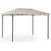 sal mar Gazebo Rodi da Giardino, Struttura in Metallo, 3x2 m, Arredo Esterno, Beige