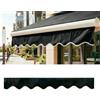 Generico Mantovana Ondulata di Ricambio per Tenda da Sole Retrattile, Tenda da Sole Esterna Falda Anteriore di Ricambio per Finestre E Porte, Tela Sostitutiva In Poliestere(Nero,L370cmxH20cm)