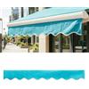 Generico Mantovana Ondulata di Ricambio per Tenda da Sole Retrattile, Tenda da Sole Esterna Falda Anteriore di Ricambio per Finestre E Porte, Tela Sostitutiva In Poliestere(Turquoise,L360cmxH20cm)