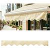 Generico Mantovana Ondulata di Ricambio per Tenda da Sole Retrattile, Tenda da Sole Esterna Falda Anteriore di Ricambio per Finestre E Porte, Tela Sostitutiva In Poliestere(Beige,L360cmxH20cm)