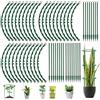 HSDLEWJ 48 Pezzi Supporto per Piante, Pali di Sostegno per Piante in Plastica, 15x25 cm Supporto per Piante per il Giardino, Vaso da Fiori Traliccio Rampicante per Piante A Foglia, Ortaggi, Fiori