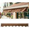 Generico Mantovana Ondulata di Ricambio per Tenda da Sole Retrattile, Tenda da Sole Esterna Falda Anteriore di Ricambio per Finestre E Porte, Tela Sostitutiva In Poliestere(Coffee,L460cmxH20cm)