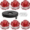 YWNYT Bobina di ricambio per decespugliatore Einhell GE-CT 36/30 Li E Solo AGILLO 36/255 BL AGILLO 18/200, 8 m x 2 mm bobina per Einhell 3405096 (6 bobine + 1 coperchio + 1 molla)