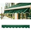 Generico Mantovana Ondulata di Ricambio per Tenda da Sole Retrattile, Tenda da Sole Esterna Falda Anteriore di Ricambio per Finestre E Porte, Tela Sostitutiva In Poliestere(Verde scuro,L330cmxH20cm)