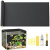 Pawfly Sfondo Nero per Acquario, 80 cm x 40 cm, Carta da Parati Adesiva statica per Acquario, Senza Colla, Riutilizzabile in PVC, Facile da installare, Decorazione per Acquario