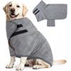 Kiiwah Accappatoio per Cani Super Assorbente, Asciugamano per Cani in Microfibra Asciugatura Rapida Regolabile per Taglia Grande Media e Piccolo (L)