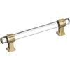 Amerock BP36655CBBZ Glacio 5-1/16 Center Cabinet Pull, 5-1/16 in (128 mm), Clear/Golden Champagne