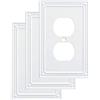 Franklin Brass W35059V-PW-C - Placca da parete classica con perline, copertura singola duplex, confezione da 3, colore: Bianco puro