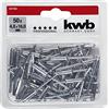 kwb Rivetti ciechi / Rivetto pop Ø 4,8 mm, lunghezza 16 mm, in alluminio, con penna zincata, per pinze di rivetto cieco cieco commercialmente