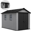 Keter Newton plus 7511/1175 grigia - Casetta da giardino - Con finestre - 230x350x246 cm