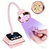 Asimebesty Lampada UV LED Unghie 36W, Mini Lampada per Unghie Senza Fili | con Sensore e Display LCD, 30/60/90s, 360° Testa Regolabile, Ricaricabile Torcia per Unghie Gel Sciugatura Rapida, Rosa