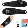 WingFly Massaggiatore da polso senza fili con 3 livelli di riscaldamento, 3 livelli di vibrazione, 2000mAh batteria, involucro termico portatile, Allevia Tendinite e Sindrome del Tunnel Carpale (Nero 2 pz)