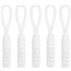 TIXIPEM Sostituzione Cerniera A Strappo [5PCS] - Cordino Intrecciato Estensore Linguetta Per Valigie Zaini E Giubbotti - [Bianco]