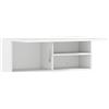 HOMCOM Mobiletto Bagno Pensile con Anta a Ribalta e Ripiani, 80x25x30 cm, Bianco | Aosom Italy