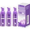 bajrl Mousse sbiancante viola, alternativa al dentifricio, cura delle gengive, alito fresco, rimozione di placca e macchie, sicuro for lo smalto(3pcs)