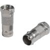 Seki 10 connettori F a BNC femmina Adattatore coassiale SAT TV connettore per RG6 RG59 cavo metallo 10 pezzi