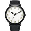 NUOVO Orologio da uomo con quadrante bianco grande, numeri arabi, cintura nera, orologio da uomo