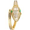 JewelryWe Orologio Elastico Serpente da Donna: Orologio Analogico con Zircone Vintage Memoriale Idee Regalo per lei
